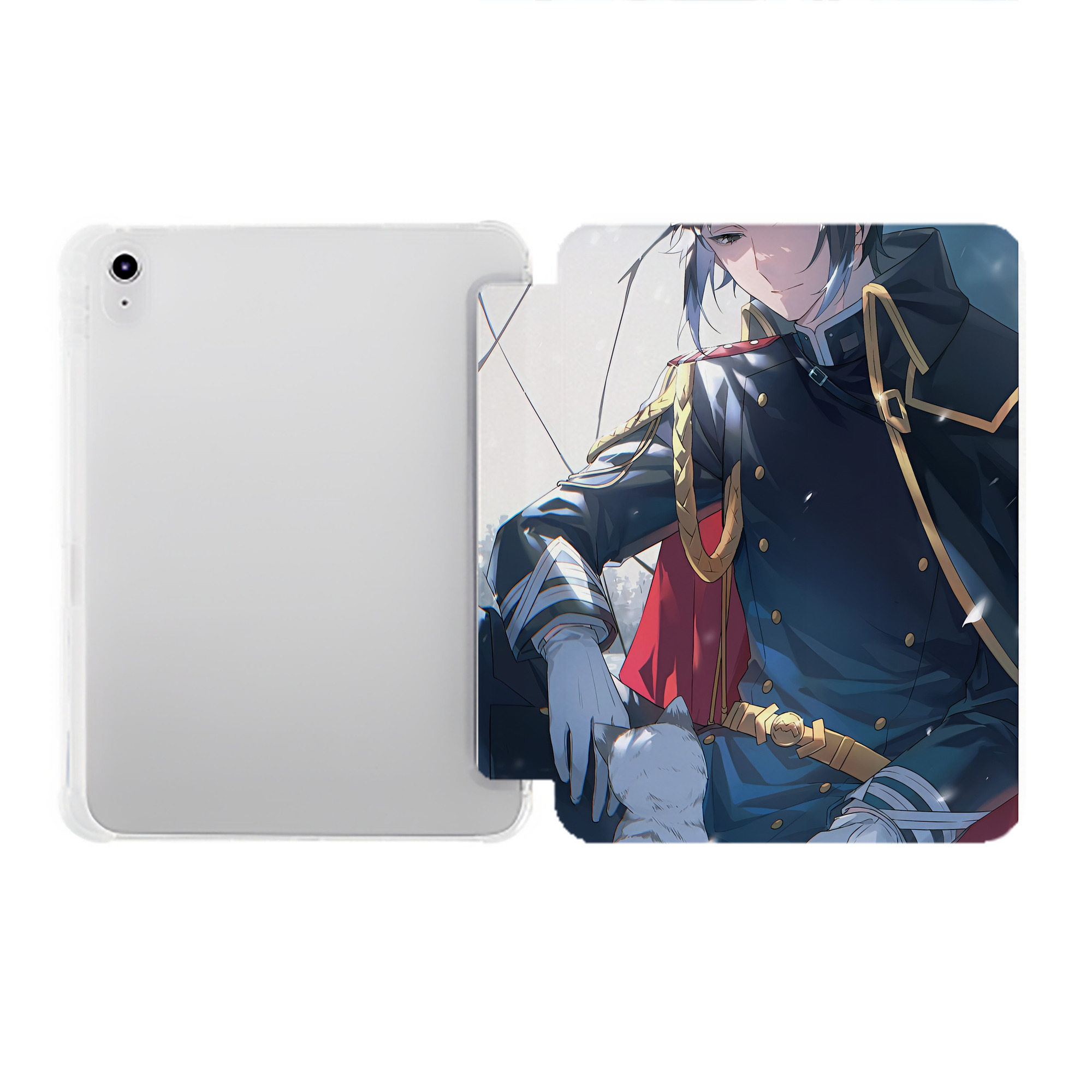 （画像用） 文豪ストレイドッグス Bungo Stray Dogs IPad ケース ペン収納付き 三つ折りスタンド PUレザー×シリコン 対応機種9.5/10.5/10.9インチ